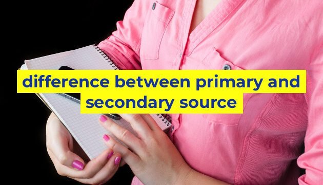 difference between primary and secondary source