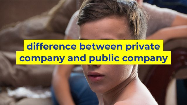 difference between private company and public company