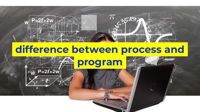 difference between process and program