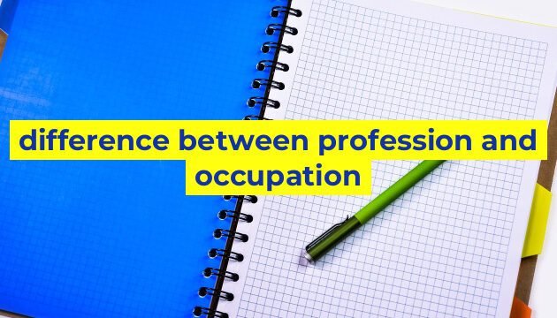 difference between profession and occupation