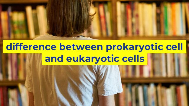 difference between prokaryotic cell and eukaryotic cells