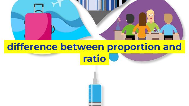 difference between proportion and ratio