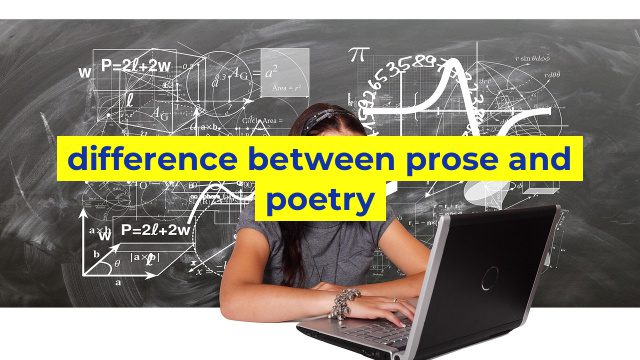 difference between prose and poetry