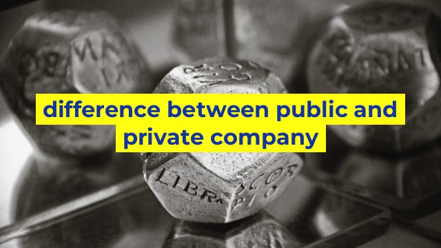 difference between public and private company