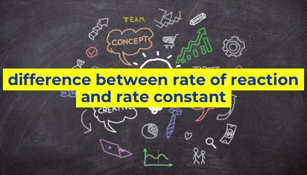 difference between rate of reaction and rate constant