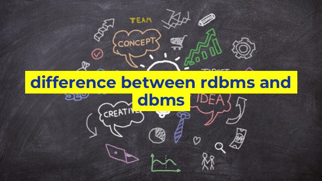 difference between rdbms and dbms