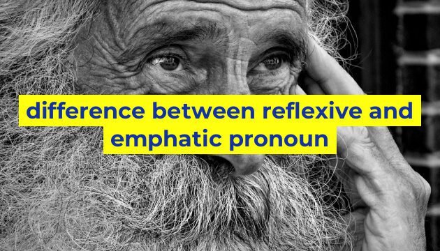 difference between reflexive and emphatic pronoun