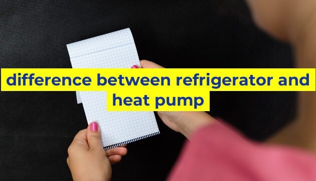 difference between refrigerator and heat pump