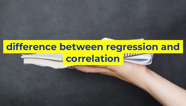 difference between regression and correlation