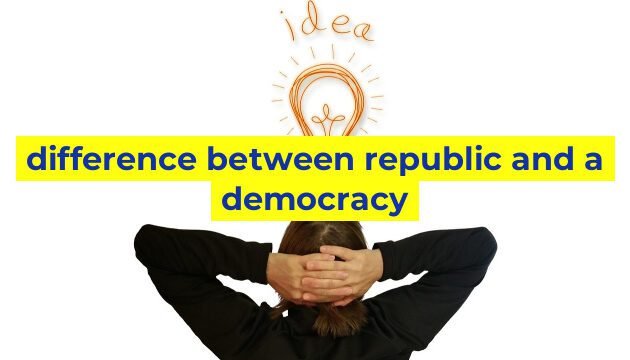 difference between republic and a democracy