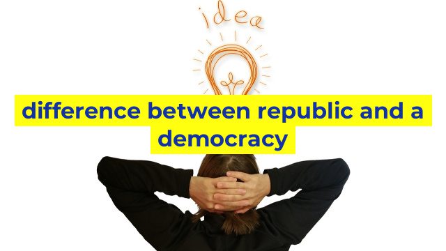 difference between republic and a democracy
