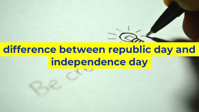 difference between republic day and independence day