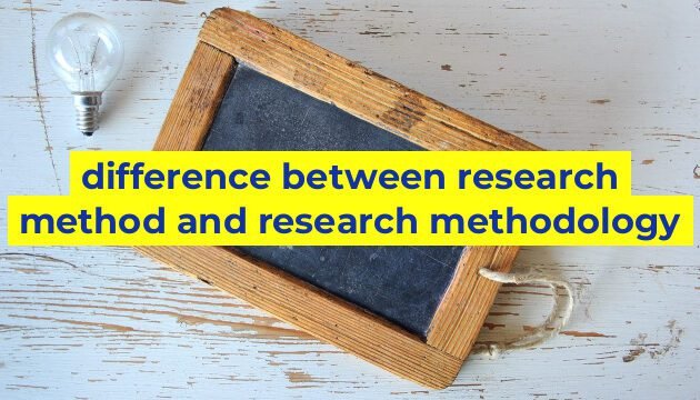 difference between research method and research methodology