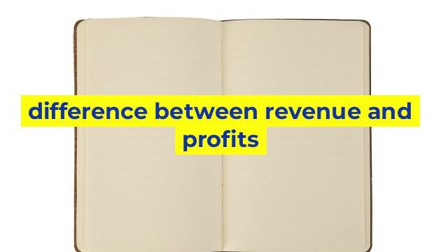 difference between revenue and profits