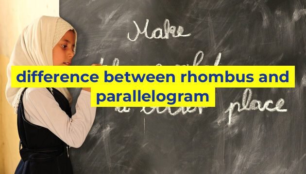 difference between rhombus and parallelogram
