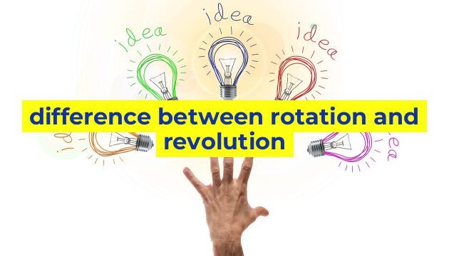 difference between rotation and revolution