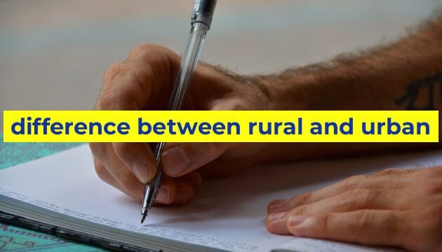 difference between rural and urban