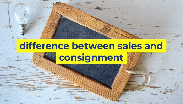 difference between sales and consignment