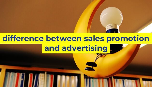 difference between sales promotion and advertising