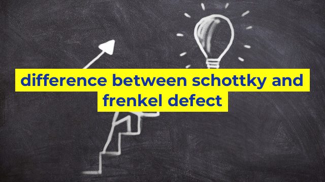 difference between schottky and frenkel defect