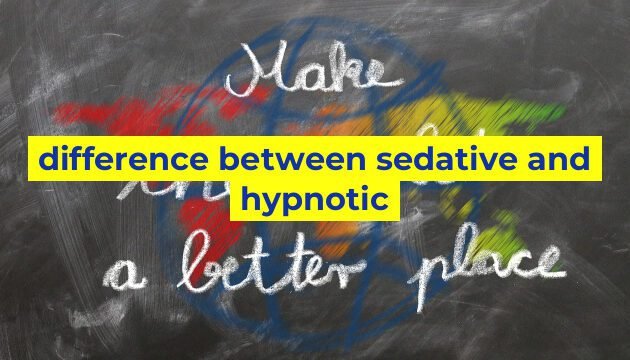 difference between sedative and hypnotic