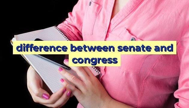 difference between senate and congress