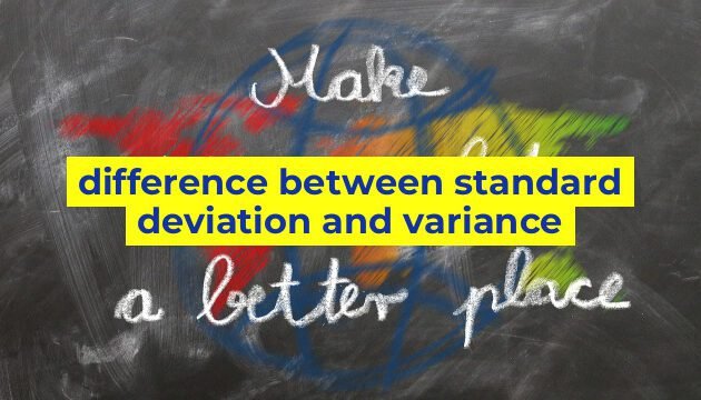 difference between standard deviation and variance