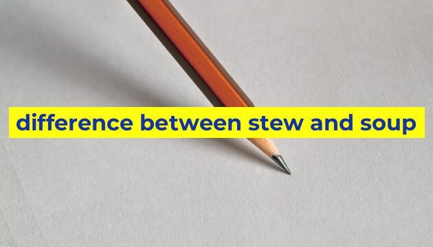 difference between stew and soup