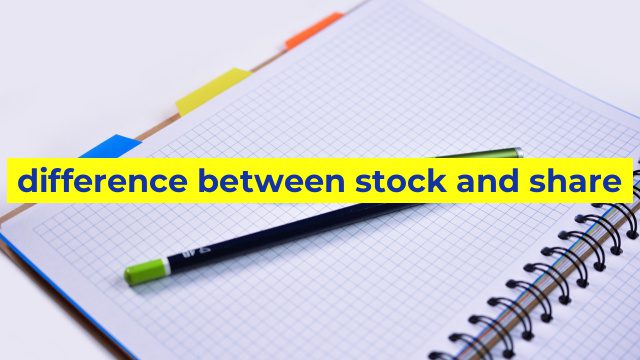 difference between stock and share