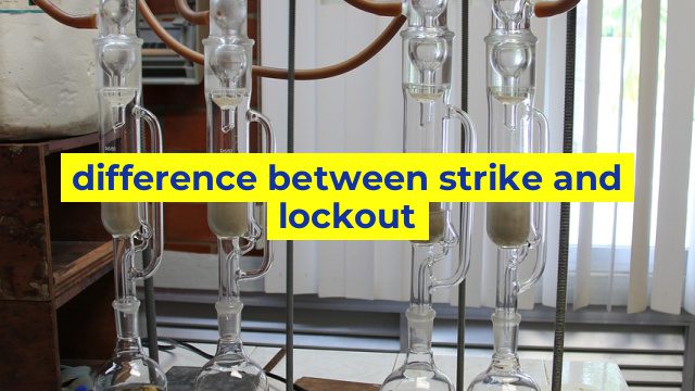 difference between strike and lockout