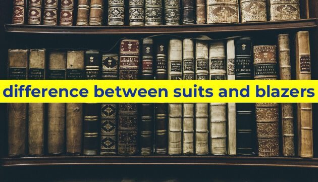 difference between suits and blazers