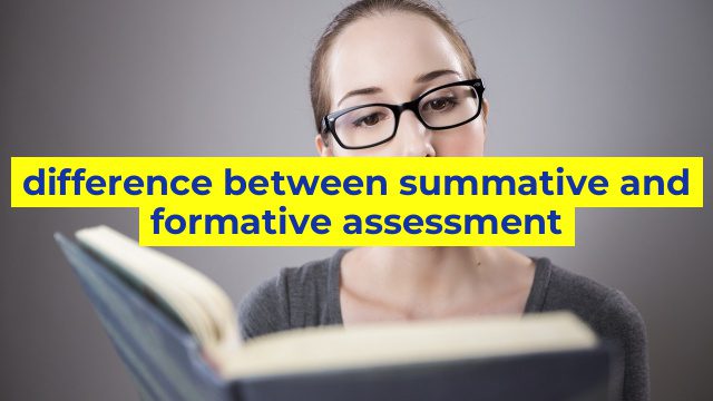 difference between summative and formative assessment