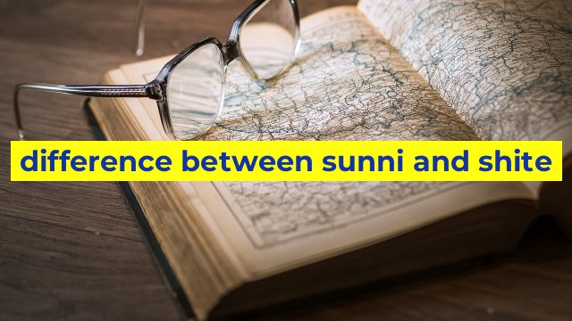 difference between sunni and shite