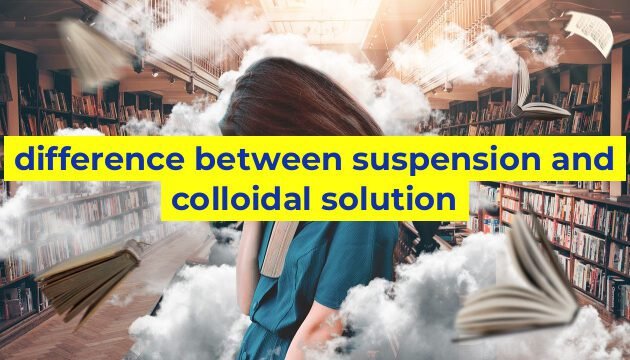 difference between suspension and colloidal solution