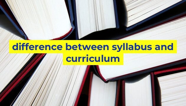difference between syllabus and curriculum