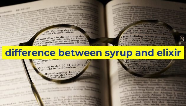 difference between syrup and elixir