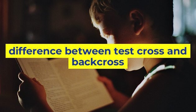 difference between test cross and backcross