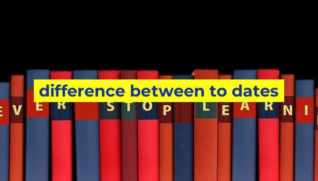 difference between to dates
