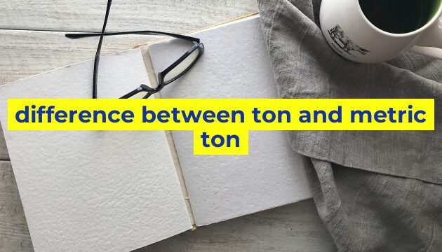 difference between ton and metric ton