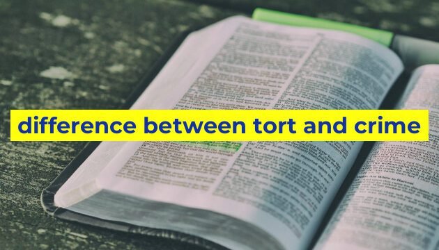 difference between tort and crime
