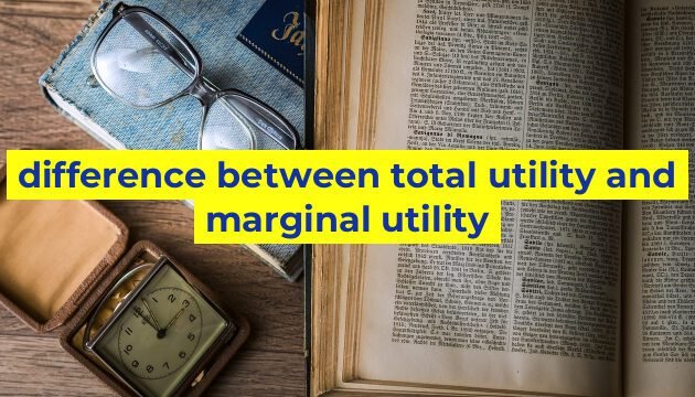 difference between total utility and marginal utility