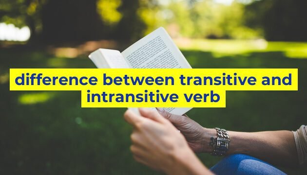 difference between transitive and intransitive verb