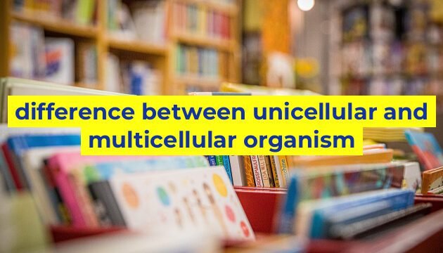 difference between unicellular and multicellular organism