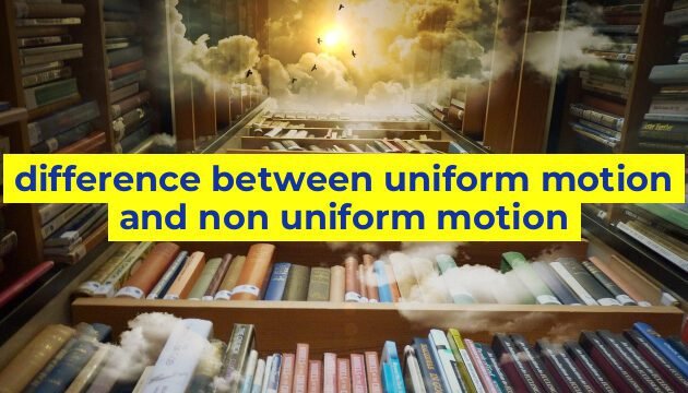 difference between uniform motion and non uniform motion