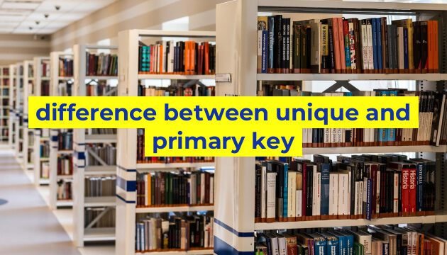 difference between unique and primary key