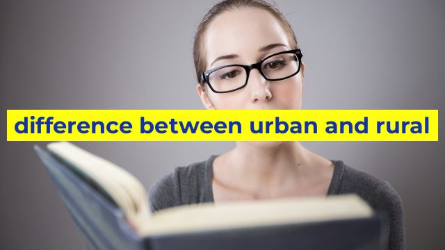 difference between urban and rural