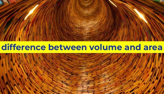 difference between volume and area