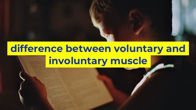 difference between voluntary and involuntary muscle