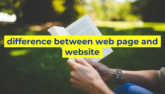 difference between web page and website