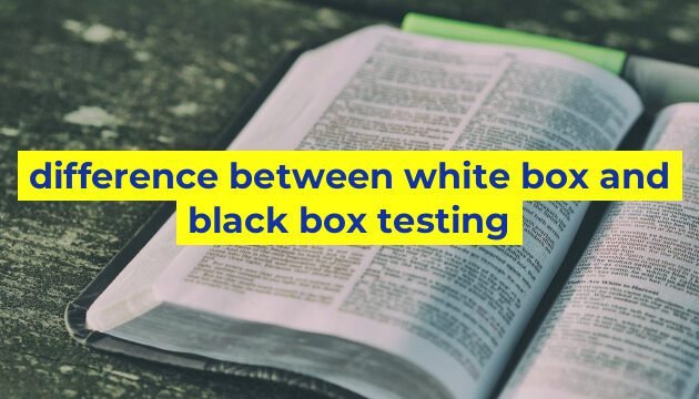 difference between white box and black box testing